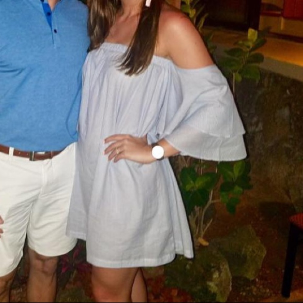 Striped Off-Shoulder Dress